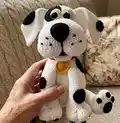 Dog Dotty Amigurumi Pattern step 1 - construction progress