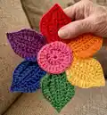 Flower Coasters Pattern step 4 - final assembly and finishing