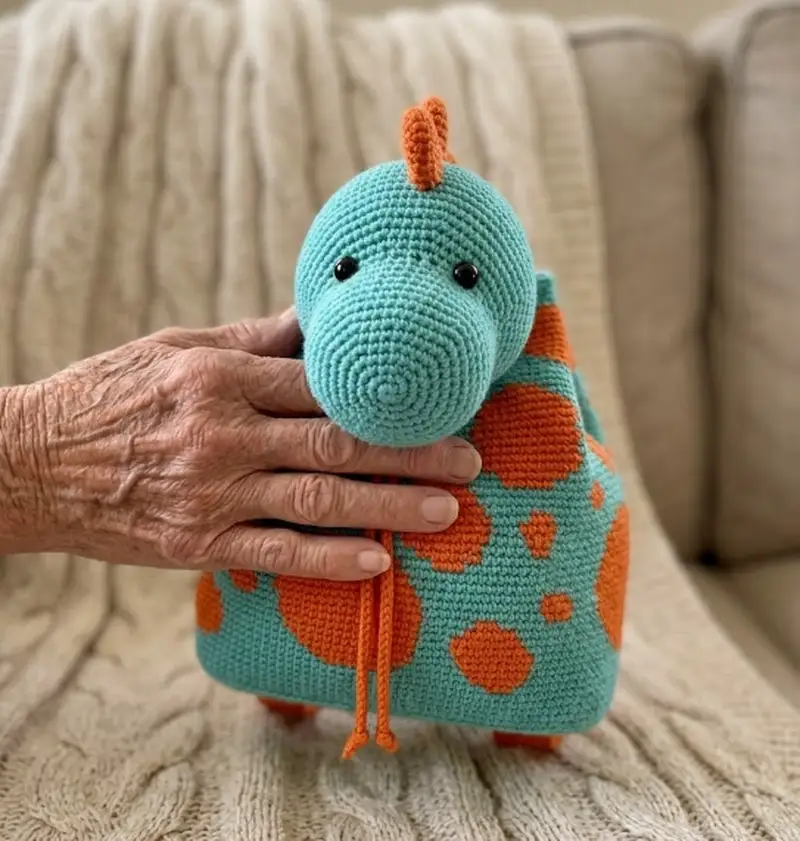 Complimentary Intermediate crochet pattern: Dino Backpack Pattern - Simple to follow guide