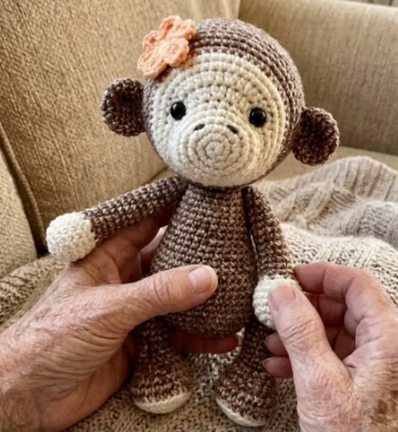 Complimentary Intermediate crochet pattern: Lucy the Monkey Amigurumi Pattern - Simple to follow guide