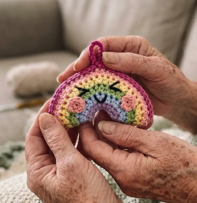 Complimentary Beginner Friendly crochet pattern: Sun & Rainbow Key Chains Amigurumi Pattern - Simple to follow guide