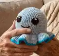 Reversible Octo Mood Hat Pattern step 1 - construction progress