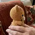 The cats and flowers Amigurumi Pattern step 2 - assembly progress