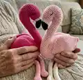 Florence the Flamingo Amigurumi Pattern step 4 - final assembly and finishing