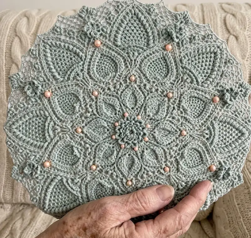Complimentary Intermediate crochet pattern: Virelle Mandala Pattern - Simple to follow guide