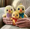 Feather Locklear the Chick Amigurumi Pattern step 1 - construction progress