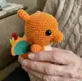 Charmander Family Amigurumi Pattern step 2 - assembly progress