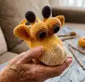 Giraffe Hand Puppet Amigurumi Pattern step 4 - final assembly and finishing