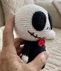 Jack Skellington Amigurumi Pattern step 3 - details and accessories