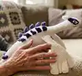 Lugia Plushie Amigurumi Pattern step 1 - construction progress
