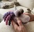 Unicorn Hand Puppet Amigurumi Pattern step 4 - final assembly and finishing