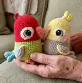 Lovebird and Parrot Amigurumi Pattern step 4 - final assembly and finishing