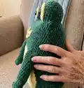 Frog Pillow Amigurumi Pattern step 2 - assembly progress