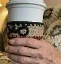 Harry Potter Cup Cozy Pattern step 2 - assembly progress