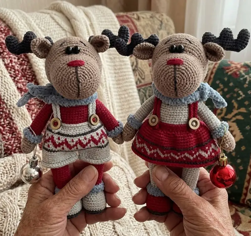 Complimentary Intermediate crochet pattern: Reindeer Amigurumi Pattern - Simple to follow guide