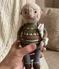 Grandpa Amigurumi Pattern step 1 - construction progress