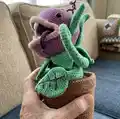 Clarence the Peckish Plant Amigurumi Pattern step 3 - details and accessories