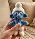 Smurf Amigurumi Pattern step 4 - final assembly and finishing