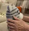 Pillow- Cat Amigurumi Pattern step 2 - assembly progress