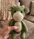Mini Dragon Amigurumi Pattern step 1 - construction progress
