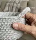 Simple Basket Pattern step 2 - assembly progress