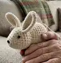 Rabbit Amigurumi Pattern step 1 - construction progress