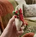 Leaf Spirits Amigurumi Pattern step 2 - assembly progress