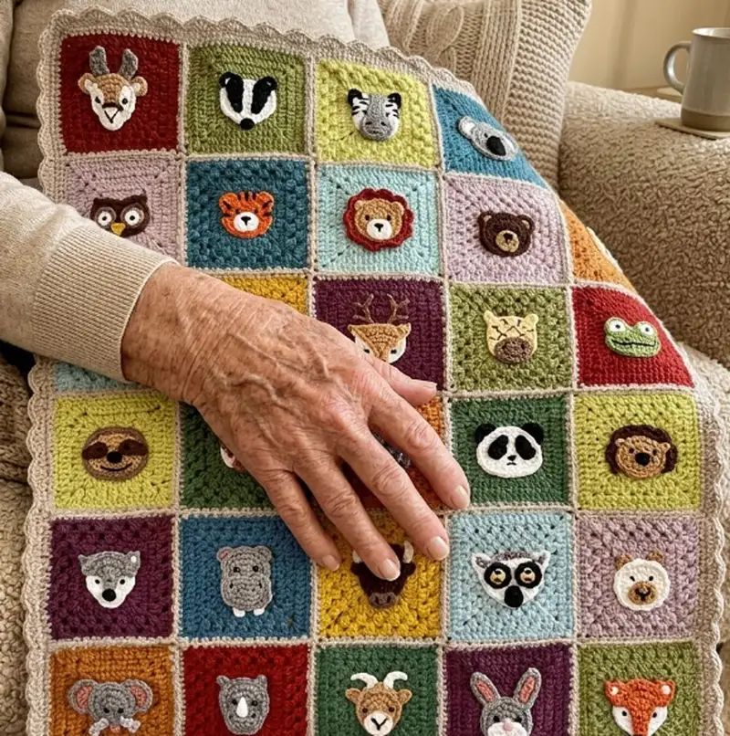Complimentary Intermediate crochet pattern: Animal Kingdom Blanket Pattern - Simple to follow guide