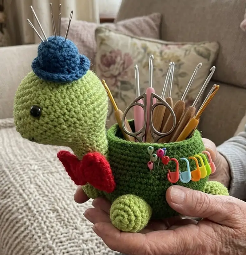 Complimentary Intermediate crochet pattern: Turtle Bowl Amigurumi Pattern - Simple to follow guide