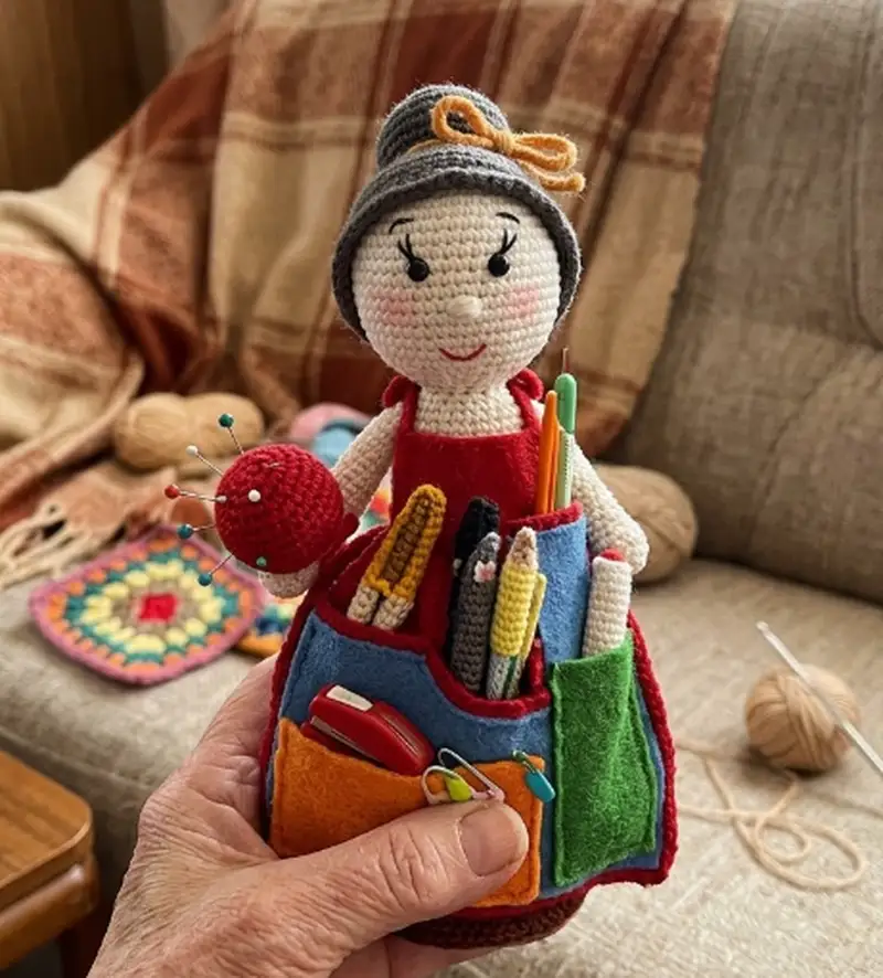 Complimentary Intermediate crochet pattern: Doll Organizer Amigurumi Pattern - Simple to follow guide