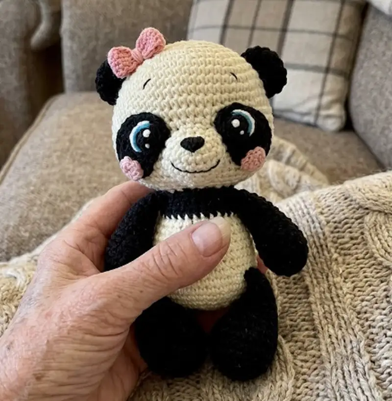 Complimentary Intermediate crochet pattern: Yumi the Baby Panda Amigurumi Pattern - Simple to follow guide