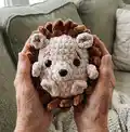 Herbie Hedgehog Amigurumi Pattern step 1 - construction progress