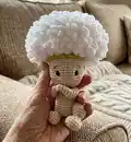 Baby Dandelion Amigurumi Pattern step 4 - final assembly and finishing