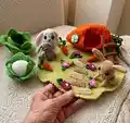 Bunny's House Amigurumi Pattern step 1 - construction progress