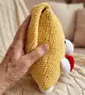 Pillow Bunny Amigurumi Pattern step 2 - assembly progress