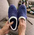 Simple Slippers Pattern step 1 - construction progress