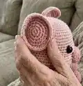 Pig Amigurumi Pattern step 2 - assembly progress