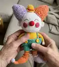 Circus Clown Amigurumi Pattern step 4 - final assembly and finishing