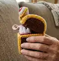 Mimic Amigurumi Pattern step 2 - assembly progress