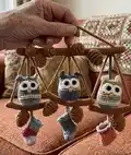Hopeful Owls Amigurumi Pattern step 1 - construction progress