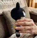 Batman Amigurumi Pattern step 2 - assembly progress