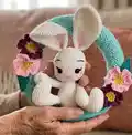 Hoppy Spring Wreath Crochet Pattern step 4 - final assembly and finishing