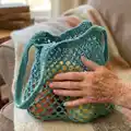 Crochet Market Bag Pattern step 1 - construction progress