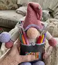 Gnome Organizer Amigurumi Pattern step 4 - final assembly and finishing