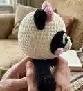 Yumi the Baby Panda Amigurumi Pattern step 3 - details and accessories