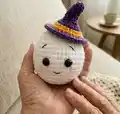 Cute Plushies Ghost Amigurumi Pattern step 2 - assembly progress