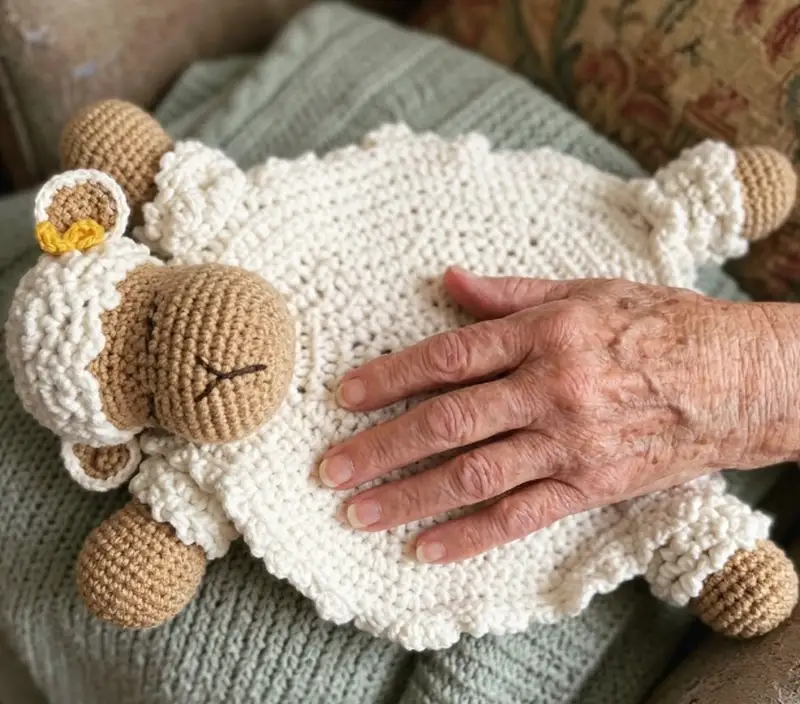 Complimentary Intermediate crochet pattern: Sheep Security Blanket Amigurumi Pattern - Simple to follow guide