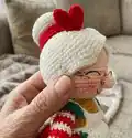 Granny Claus Amigurumi Pattern step 2 - assembly progress