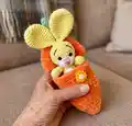 Bunny in carrot Amigurumi Pattern step 4 - final assembly and finishing