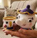 SWC Mrs Potts and Chip Amigurumi Pattern step 1 - construction progress